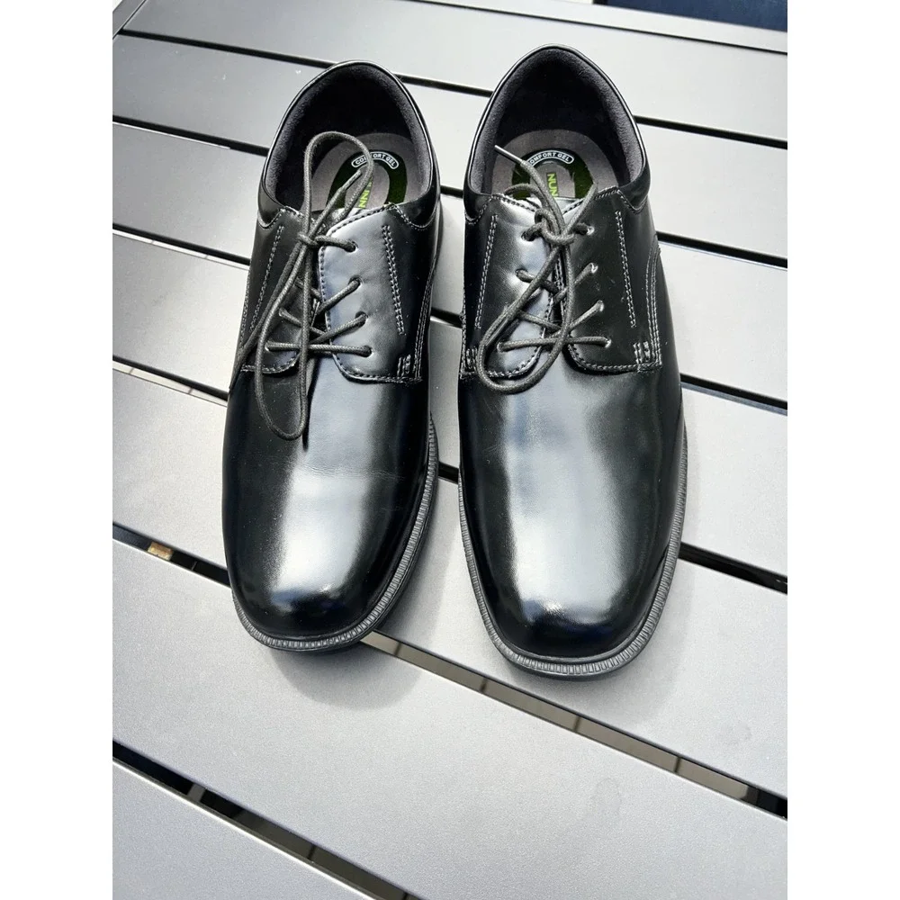 Nunn Bush KORE Comfort Gel Men's Black Leather Oxford Dress Shoes Size 13 M